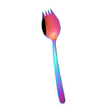 Maxbell Outdoor Stainless Steel Spoon Spork Practical Cutlery Flatware Colorful