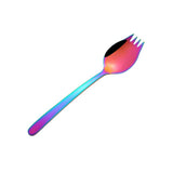Maxbell Outdoor Stainless Steel Spoon Spork Practical Cutlery Flatware Colorful