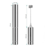 Maxbell Electric Milk Frother Hand Pump Foamer Mesh Maker Creamer Brush Storage Tube, Stainless Steel, Cocoa Shaker - Art Stencils - Aladdin Shoppers