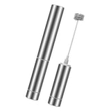Maxbell Electric Milk Frother Hand Pump Foamer Mesh Maker Creamer Brush Storage Tube, Stainless Steel, Cocoa Shaker - Art Stencils - Aladdin Shoppers