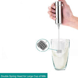 Maxbell Electric Milk Frother Hand Pump Foamer Mesh Maker Creamer Brush Storage Tube, Stainless Steel, Cocoa Shaker - Art Stencils - Aladdin Shoppers