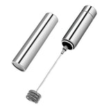 Maxbell Electric Milk Frother Hand Pump Foamer Mesh Maker Creamer Brush Storage Tube, Stainless Steel, Cocoa Shaker - Art Stencils - Aladdin Shoppers
