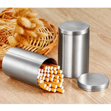 Maxbell Round Sealed Cigarette Storage Jar Coffee Sugar Tea Canister Stainless Steel - Aladdin Shoppers