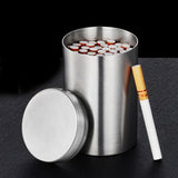 Maxbell Round Sealed Cigarette Storage Jar Coffee Sugar Tea Canister Stainless Steel - Aladdin Shoppers