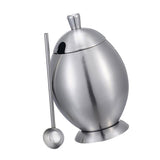 Maxbell Sugar Bowl, Pepper Salt Dispenser, Seasoning Bowl, Spices Bowl, Stainless Steel Sugar Bowl with Lid and Spoon, 400ml, Silver - Aladdin Shoppers