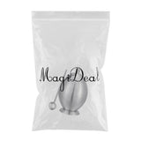Maxbell Sugar Bowl, Pepper Salt Dispenser, Seasoning Bowl, Spices Bowl, Stainless Steel Sugar Bowl with Lid and Spoon, 400ml, Silver - Aladdin Shoppers