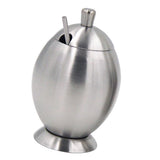 Maxbell Sugar Bowl, Pepper Salt Dispenser, Seasoning Bowl, Spices Bowl, Stainless Steel Sugar Bowl with Lid and Spoon, 400ml, Silver - Aladdin Shoppers