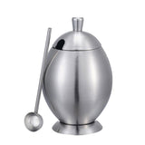 Maxbell Sugar Bowl, Pepper Salt Dispenser, Seasoning Bowl, Spices Bowl, Stainless Steel Sugar Bowl with Lid and Spoon, 400ml, Silver - Aladdin Shoppers