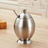 Maxbell Sugar Bowl, Pepper Salt Dispenser, Seasoning Bowl, Spices Bowl, Stainless Steel Sugar Bowl with Lid and Spoon, 400ml, Silver - Aladdin Shoppers