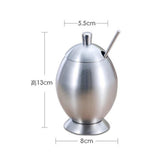 Maxbell Sugar Bowl, Pepper Salt Dispenser, Seasoning Bowl, Spices Bowl, Stainless Steel Sugar Bowl with Lid and Spoon, 400ml, Silver - Aladdin Shoppers