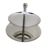 Maxbell 2 Tier Stainless Steel Cake Stand Fruit Plate Wedding Birthday Party Decor - Aladdin Shoppers