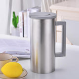 Maxbell 4xStainless Steel Water Pitcher Juice Jar Beverage Serving Jugs Grey
