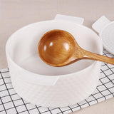 Maxbell Natural Wooden Spoon, Classic Wooden Tableware Kitchen Soup Spoon, Porridge, Kitchen Sauces Soups Cooking Tools - Aladdin Shoppers