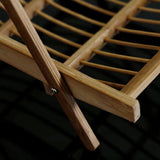 2pcs Bamboo Folding Basket Handmade Craft Food Drying Rack Restaurant Hotel