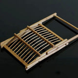 2pcs Bamboo Folding Basket Handmade Craft Food Drying Rack Restaurant Hotel