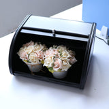 2pcs Iron Bread Box Retro Bread Bin Cake Basket Storage Organizer