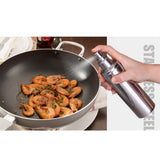 Maxbell Olive Oil Dispenser Stainless Steel Oil Sprayer Vinegar Bottle for Cooking Baking Oil Sprayer Bottles, 250ml, Silver - Aladdin Shoppers