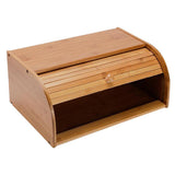 Maxbell Wooden Roll Top Bread Box Large Capacity Bread Holder Bin, Vintage Kitchen Rack Food Storage Container for Loaf, Pastry, Snacks - Aladdin Shoppers