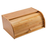 Maxbell Wooden Roll Top Bread Box Large Capacity Bread Holder Bin, Vintage Kitchen Rack Food Storage Container for Loaf, Pastry, Snacks - Aladdin Shoppers