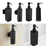 2pcs Soap Pump Shampoo Dispenser Lotion Bottle Container Wall Mounted Square