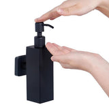 2pcs Soap Pump Shampoo Dispenser Lotion Bottle Container Wall Mounted Square