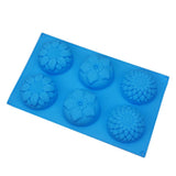 Maxbell 6-Cavity Silicone Cake Molds Flower Shape Cake Chocolate Cupcake Baking Pan Tray Decorating Ice Cube Trays, Ramdon Color - Aladdin Shoppers