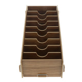 12x9 Dividers Name Card Wooden business card case office desktop Cherry wood