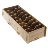 12x9 Dividers Name Card Wooden business card case office desktop Cherry wood