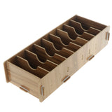 12x9 Dividers Name Card Wooden business card case office desktop Cherry wood