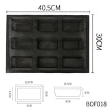 Maxbell Silicone Bread Form Baking Mold for Bread, Loaf, Muffin, Brownie, Cornbread, Cheesecake, Pudding, Pastry, Kitchen Bakeware, 9 Cavity - Aladdin Shoppers