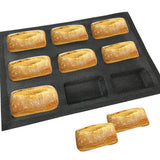 Maxbell Silicone Bread Form Baking Mold for Bread, Loaf, Muffin, Brownie, Cornbread, Cheesecake, Pudding, Pastry, Kitchen Bakeware, 9 Cavity - Aladdin Shoppers