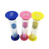 Maxbell Set of 3 Sand Timer - Hourglass Sandglass Timer - Blue + Pink + Yellow, 1 Minute + 2 Minutes + 3 Minutes - Aladdin Shoppers