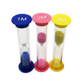 Maxbell Set of 3 Sand Timer - Hourglass Sandglass Timer - Blue + Pink + Yellow, 1 Minute + 2 Minutes + 3 Minutes - Aladdin Shoppers