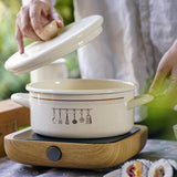 Maxbell Stovetop Enamel Stock Pot Cooking Stew Soup Cooking Pan Stockpot Hob - Aladdin Shoppers