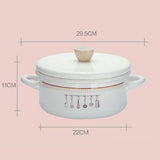 Maxbell Stovetop Enamel Stock Pot Cooking Stew Soup Cooking Pan Stockpot Hob - Aladdin Shoppers
