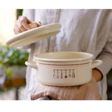 Maxbell Stovetop Enamel Stock Pot Cooking Stew Soup Cooking Pan Stockpot Hob - Aladdin Shoppers