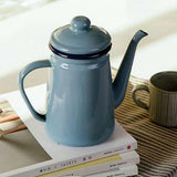 Maxbell 1000ml Enamel Teapot Vintage Loose Leaf Tea Coffee Tea Water Pot Kettle - Aladdin Shoppers
