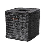 Woven Napkin Holder Kitchen Office Tissue Box Cover Holder Dispenser Black