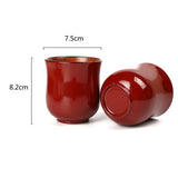Maxbell Handmade Wooden Tea Cup Coffee Mug Handmade Mugs Natural Wood Cups Red - Aladdin Shoppers