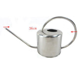 900ml Long Spout Houseplant Watering Pot Stainless Steel Silver Watering Can Home Garden Ornament - Aladdin Shoppers