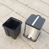 Maxbell 6L/ 1.6 Gallon Step Trash Can, Pedal Bin with Plastic Inner Buckets and Carry Handles, Fingerprint Proof Stainless Steel, Slow Close - Aladdin Shoppers