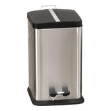 Maxbell 6L/ 1.6 Gallon Step Trash Can, Pedal Bin with Plastic Inner Buckets and Carry Handles, Fingerprint Proof Stainless Steel, Slow Close - Aladdin Shoppers