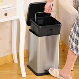 Maxbell 6L/ 1.6 Gallon Step Trash Can, Pedal Bin with Plastic Inner Buckets and Carry Handles, Fingerprint Proof Stainless Steel, Slow Close - Aladdin Shoppers