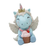 CUTE MINI RESIN UNICORN STATUE BLUE Figurine Universal Statuary - Aladdin Shoppers