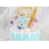 CUTE MINI RESIN UNICORN STATUE BLUE Figurine Universal Statuary - Aladdin Shoppers