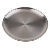 4Pcs stainless steel Round Tray Barbecue Dish fruit dinner plate