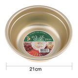 Maxbell 2 Pieces Yellow Aluminum Mixing Bowl Korean Style Nesting Bowl
