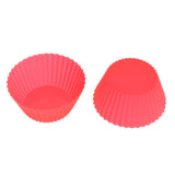 Silicone Muffin Cup Round 7cm Cake Cup Small Cake Mould Red
