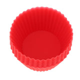 Silicone Muffin Cup Round 7cm Cake Cup Small Cake Mould Red