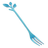 Salad Forks Stainless Steel Flatware Appetizer Dessert Forks Blue